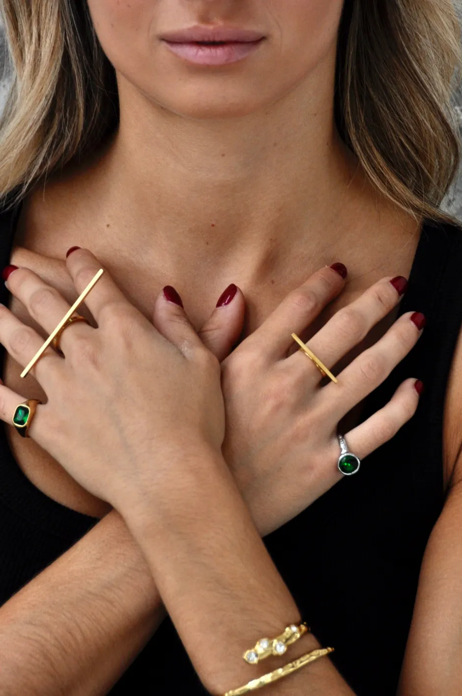 Online Anillo Barra Anillos Ajustables