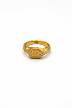 Clearance Anillo Redondo Circon Cera Anillos De Meñique
