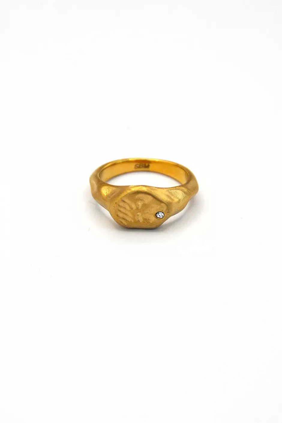 Clearance Anillo Redondo Circon Cera Anillos De Meñique