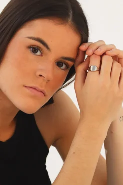Clearance Anillo Sello Cuadrado Anillos De Meñique