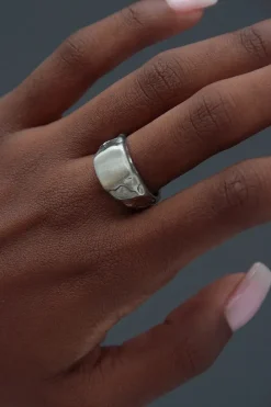 Outlet Anillo Sello Cuadrado Cera Anillos De Meñique | Anillos Personalizables