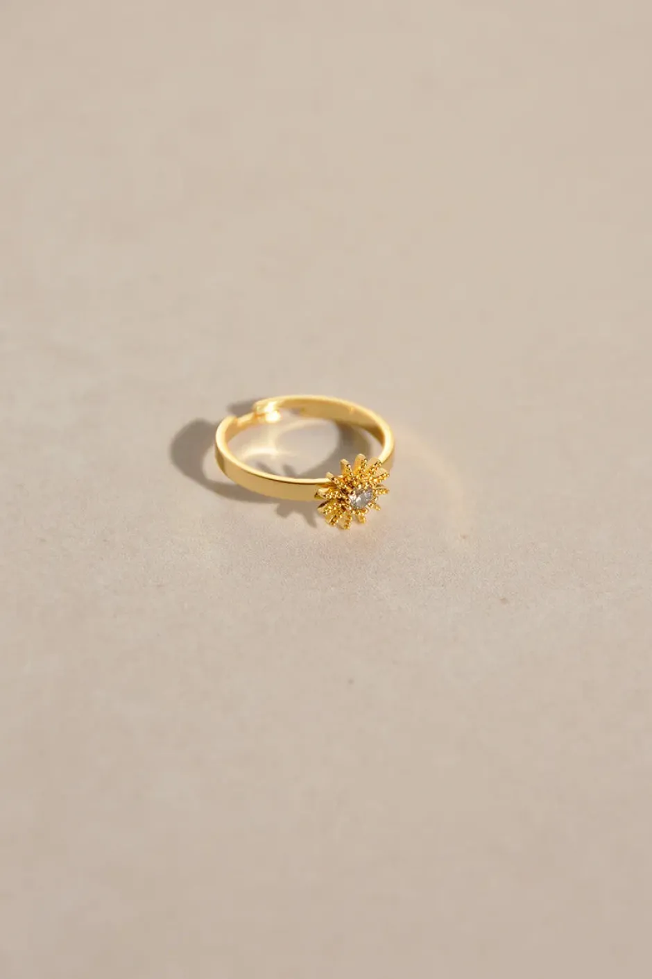 Discount Anillo Sol Circon Anillos Ajustables