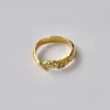 Best Anillo Textura Circonitas Anillos Ajustables