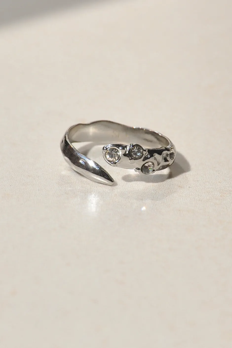 Best Anillo Textura Circonitas Anillos Ajustables