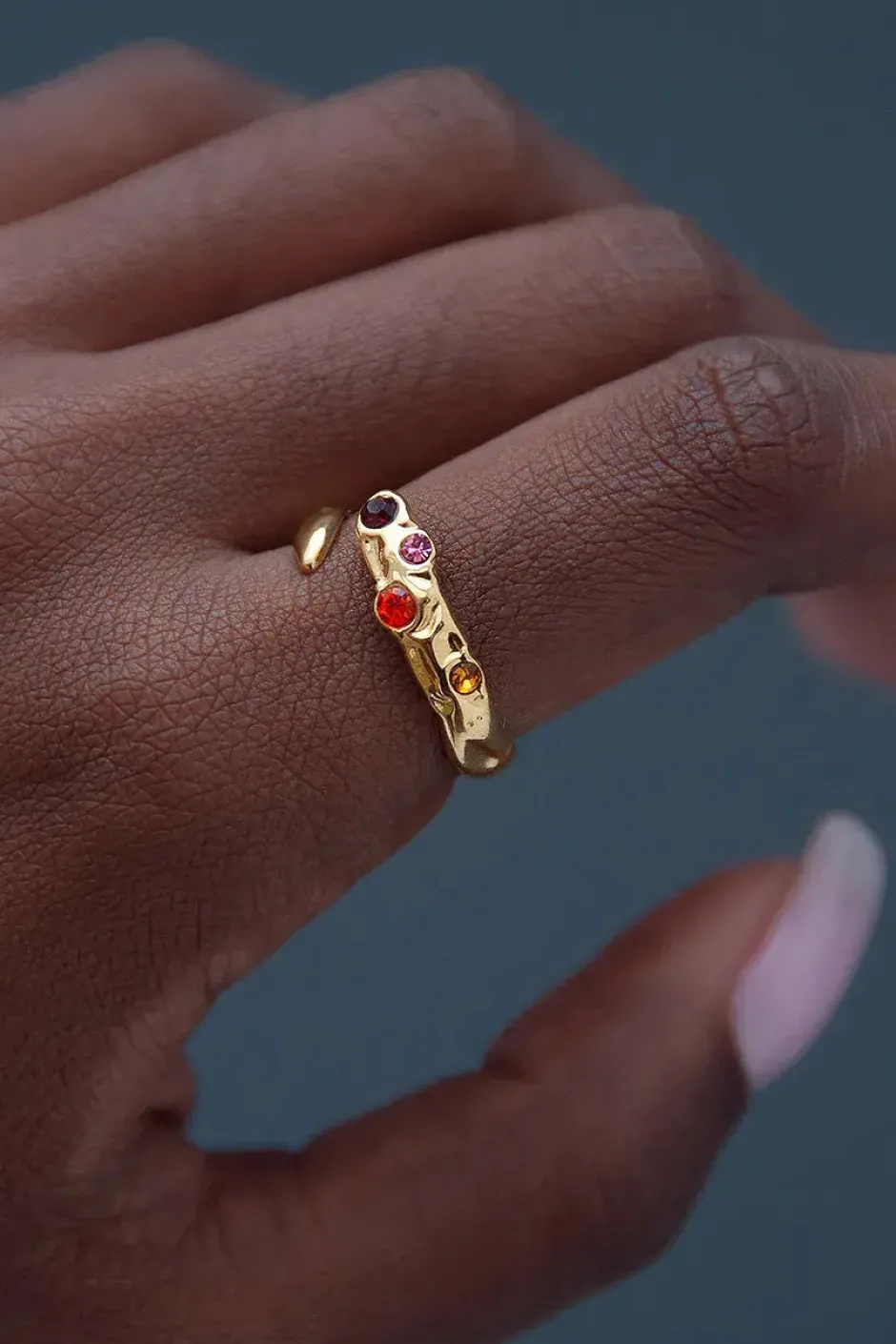 Best Anillo Textura Circonitas Anillos Ajustables