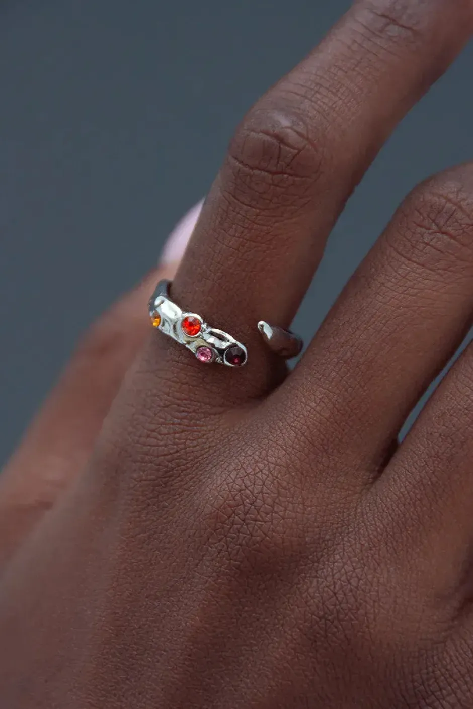 Best Anillo Textura Circonitas Anillos Ajustables