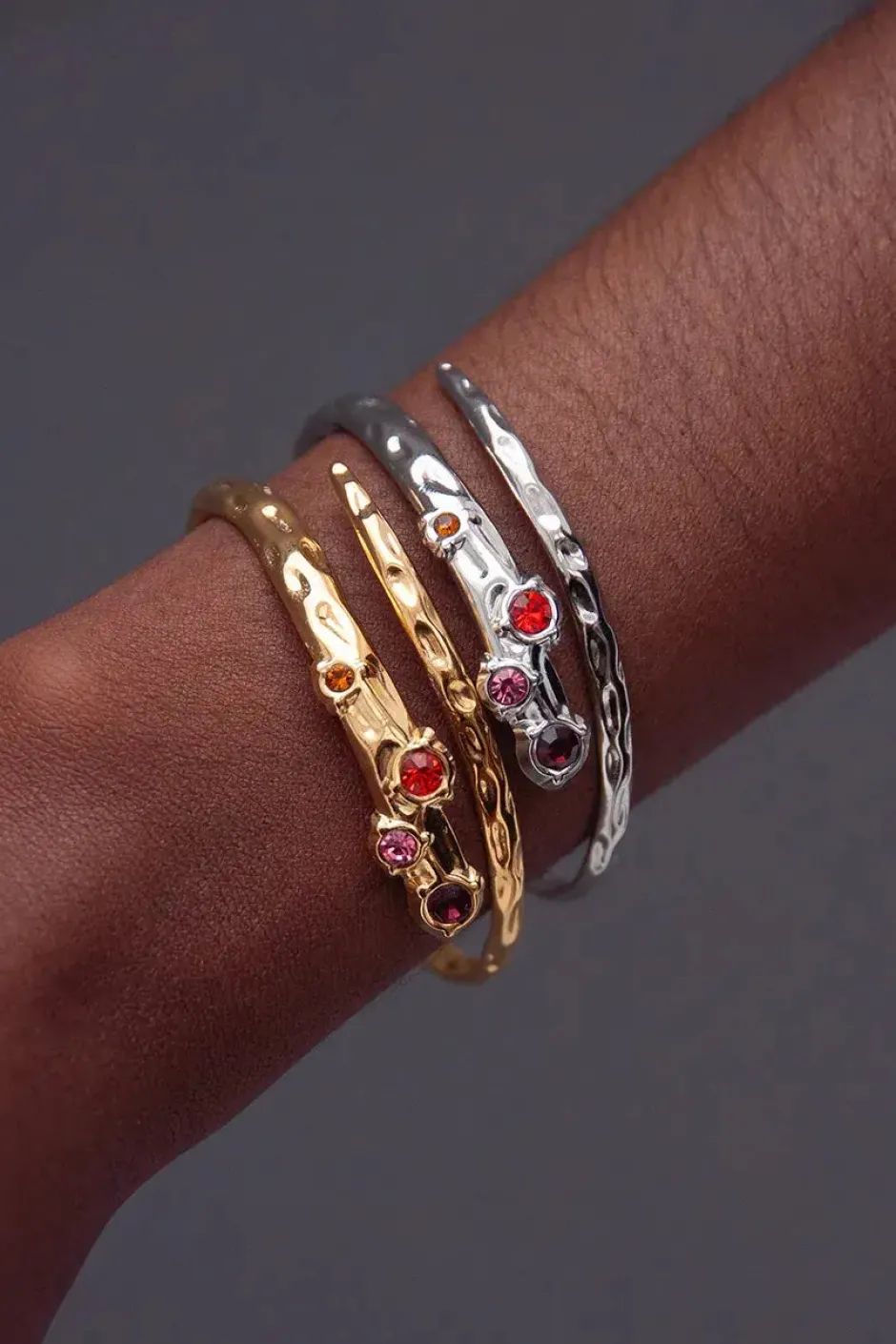 Discount Brazalete Textura Circonitas Pulseras Con Circonitas
