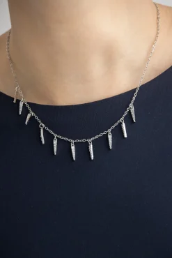 Fashion Collar 10 Pinchos Collares Con Colgante