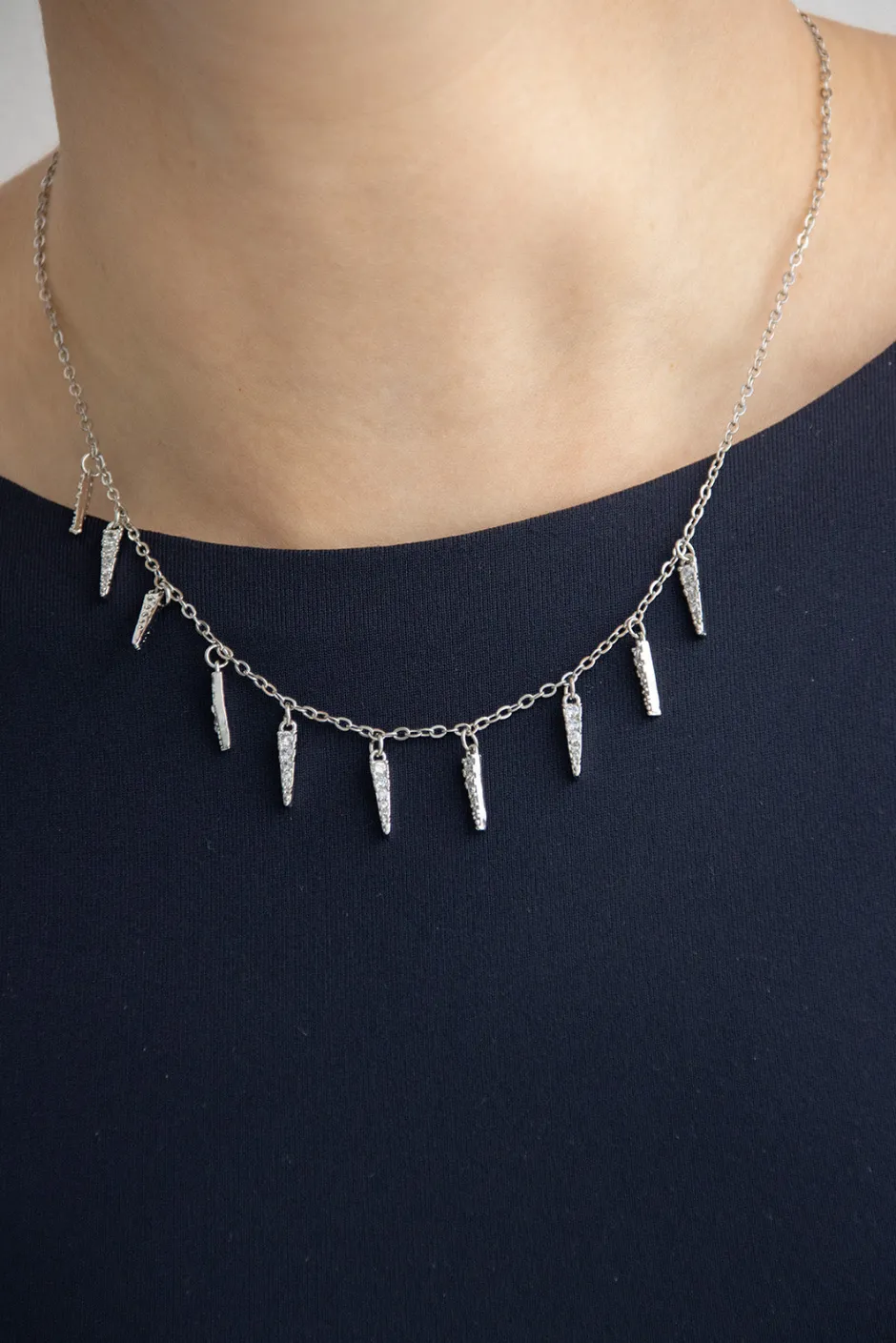 Fashion Collar 10 Pinchos Collares Con Colgante
