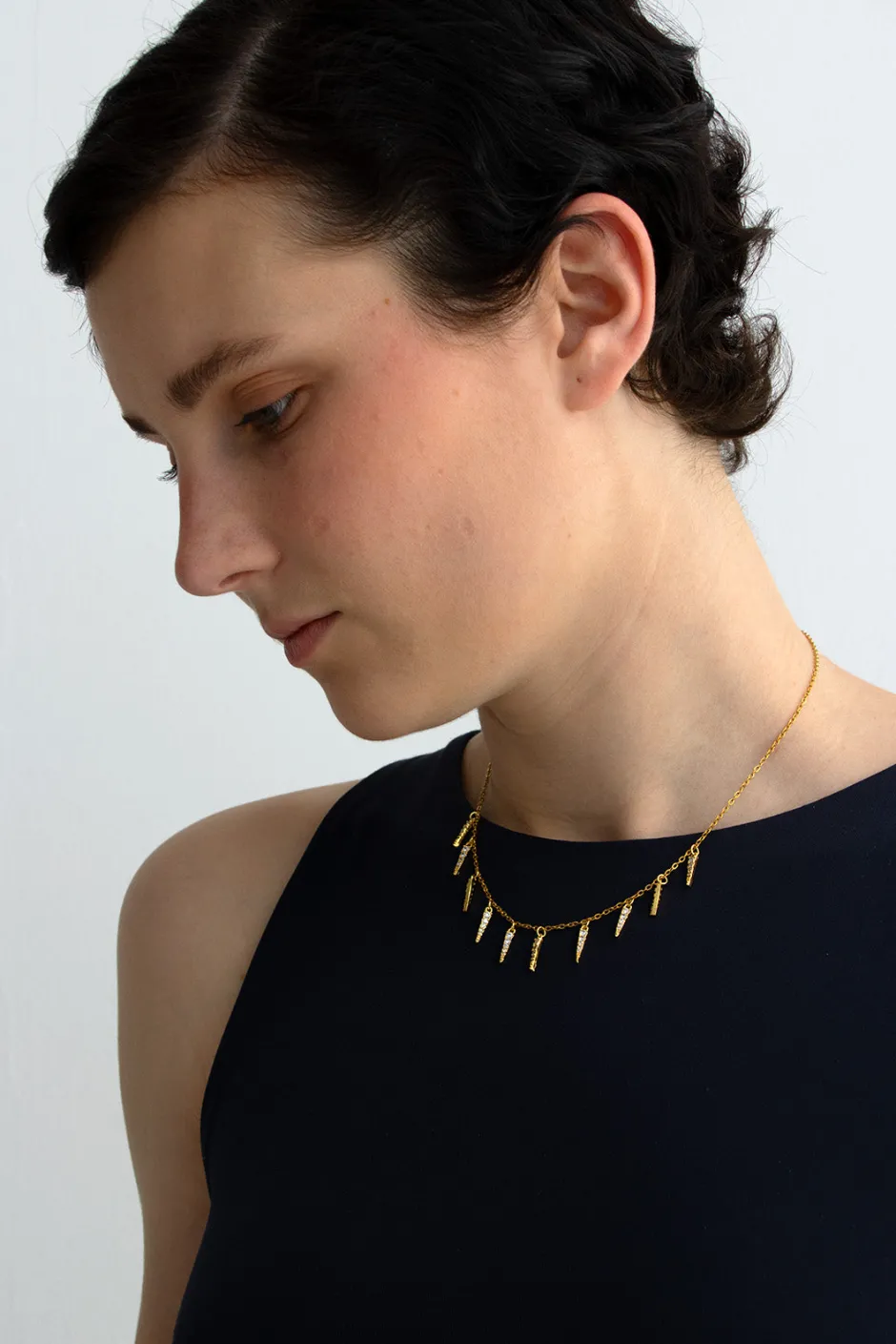 Fashion Collar 10 Pinchos Collares Con Colgante