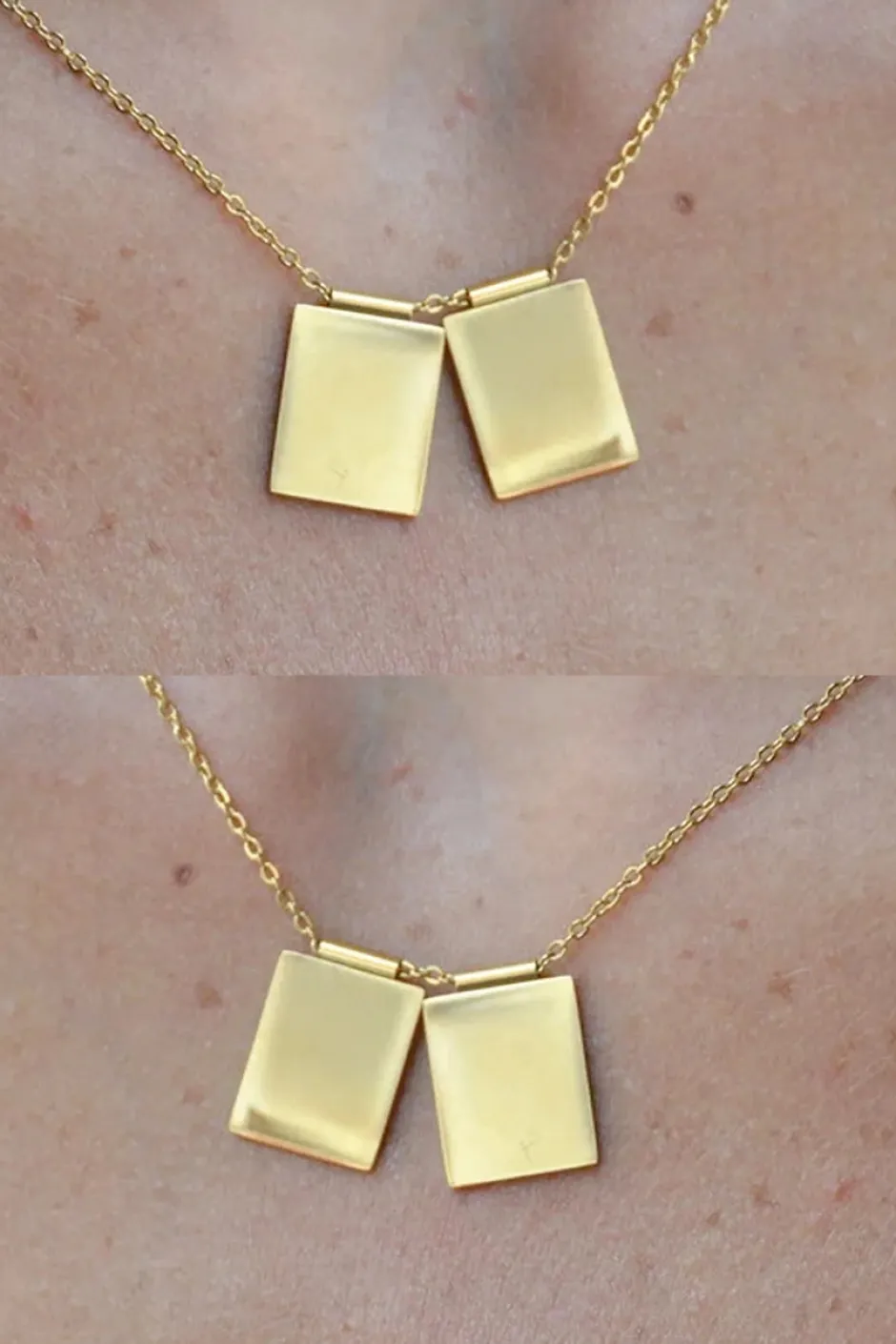 Clearance Collar Chapita Doble Collares Personalizables | Collares Con Colgante