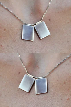 Clearance Collar Chapita Doble Collares Personalizables | Collares Con Colgante