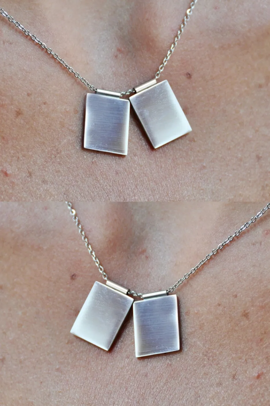 Clearance Collar Chapita Doble Collares Personalizables | Collares Con Colgante