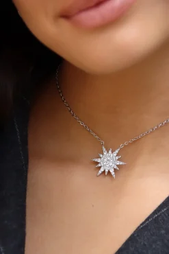 Sale Collar Estrella Blanca Collares Con Colgante