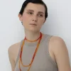 New Collar Gatsby Naranja Collares Grandes