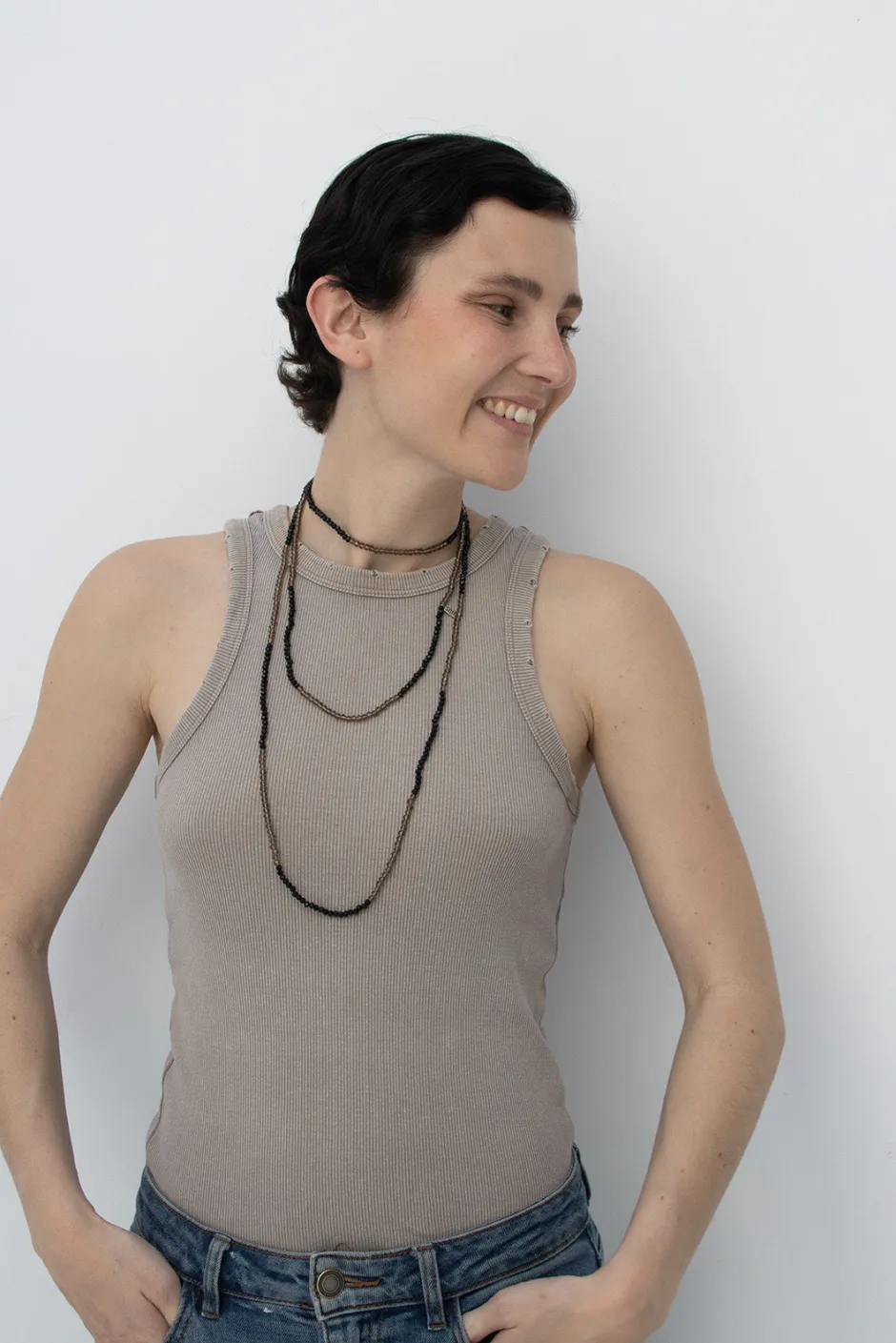 Best Collar Gatsby Negro y Marrón Collares Grandes