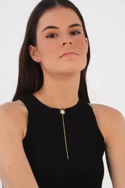 Sale Collar Largo Estrella Blanca Collares Con Colgante