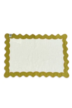 Outlet Mantel Individual Ondas Pistacho Individuales