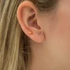 New Mini Pendiente Circon Naranja y Rosa Mini Pendientes Y Aritos