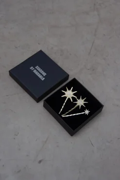 New Pack Horquillas Estrellas Blancas Dorado Packs Joyas | Horquillas