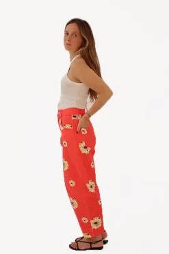 Discount Pantalón Flores Maxi Pantalones