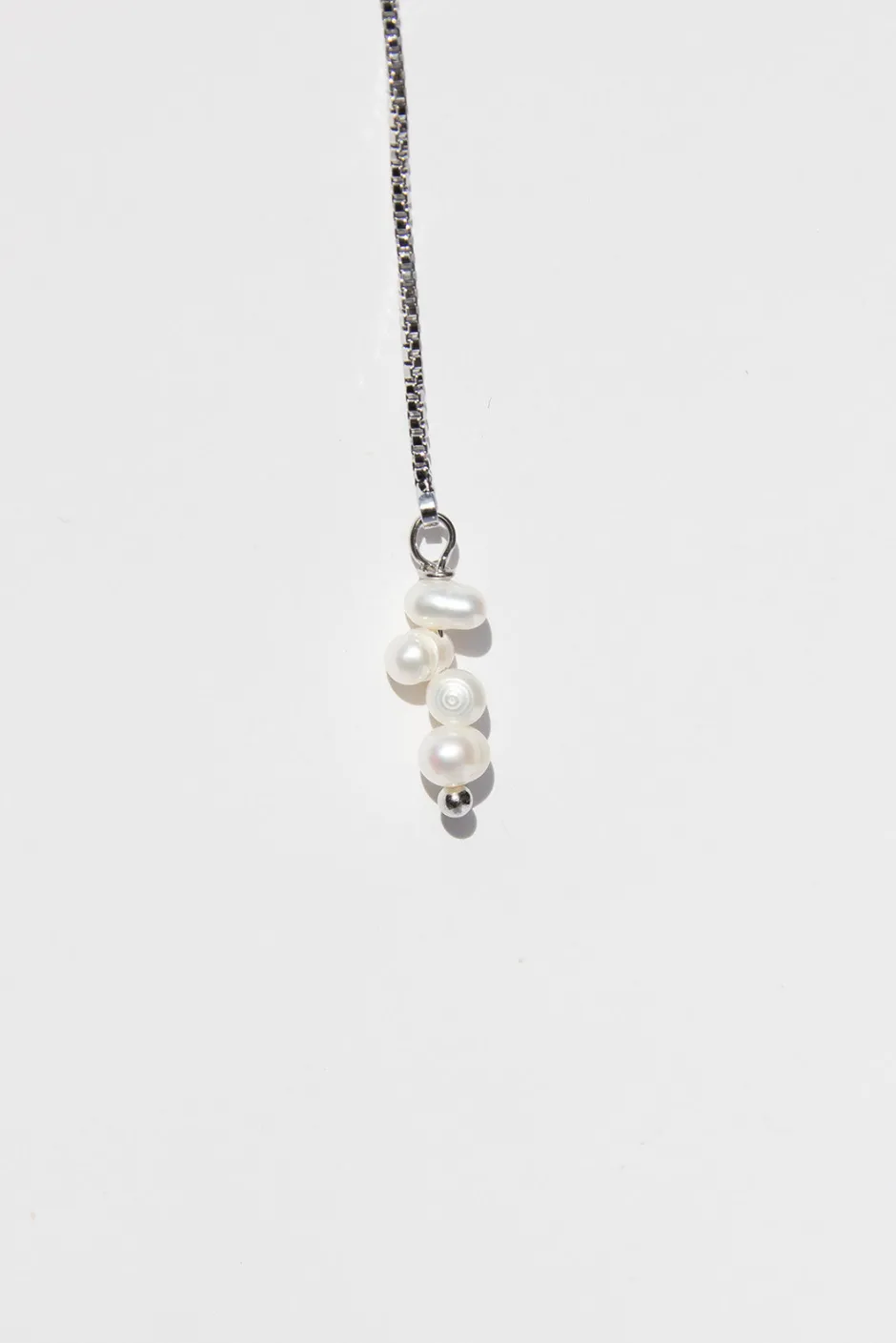 Online Pendiente Doble Cadena Perla (Unidad) Dobles Cadena