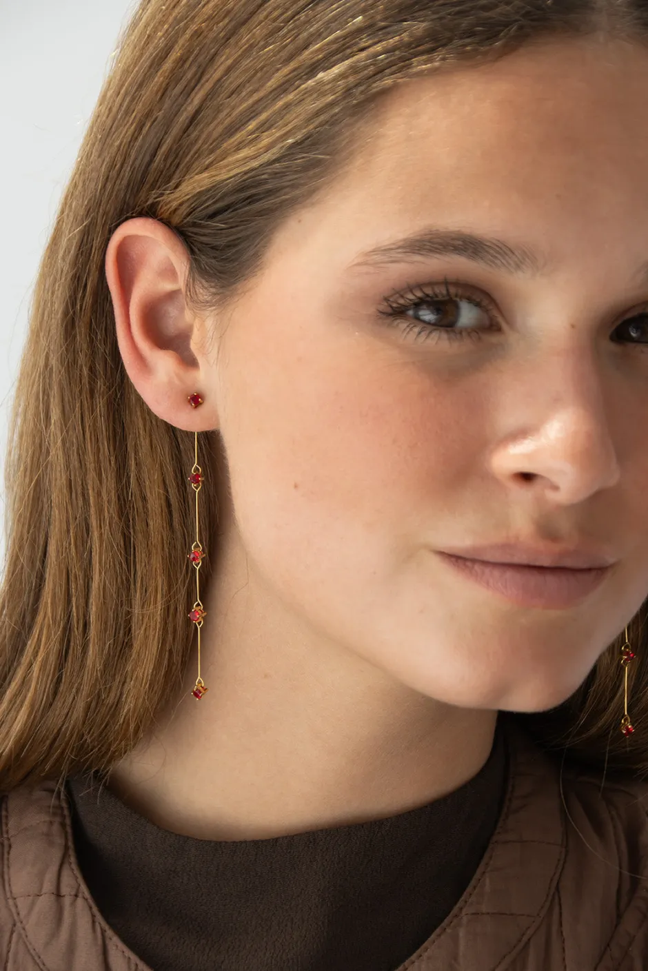 Hot Pendientes Desmontable Rojo (par) Desmontables