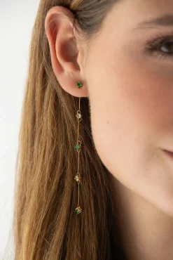 Sale Pendientes Desmontable Verdes (par) Desmontables