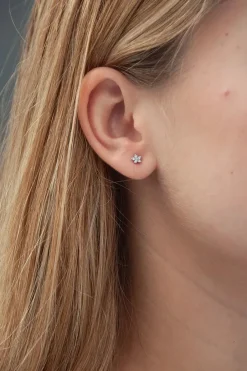 New Pendientes Desmontables Flores Par Desmontables