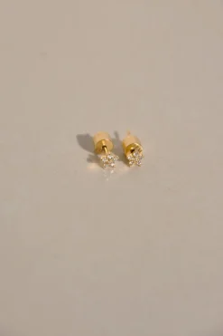 New Pendientes Desmontables Flores Par Desmontables