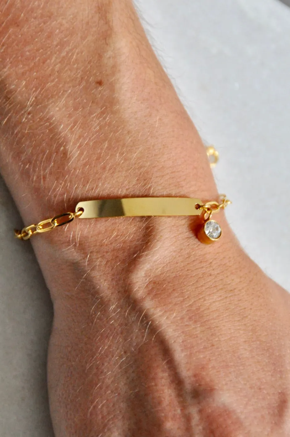 Online Pulsera Personalizable Eslabones Pulseras Con Circonitas | Pulseras Personalizables