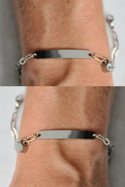 Online Pulsera Personalizable Eslabones Pulseras Con Circonitas | Pulseras Personalizables